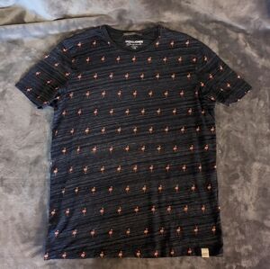 Jack & Jones Navy Flamingo Print Shirt